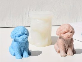 Molde silicona mini caniche cuerpo entero